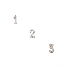 2 inch Solid Brass Satin Nickel Finish House Numbers